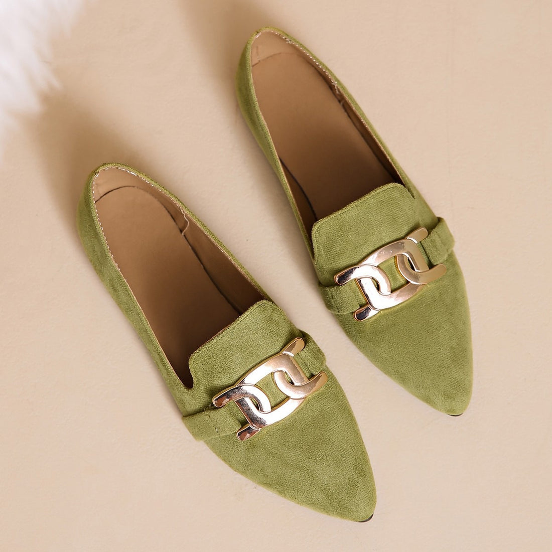 Autumn Metal Chain Casual Women's Flats