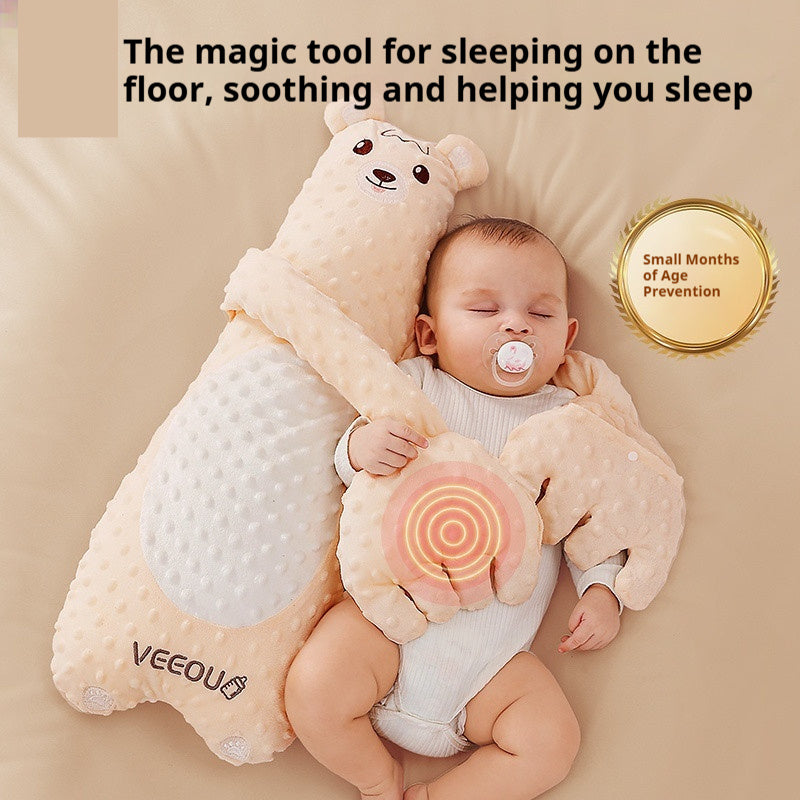 W9Q وسادة تهدئة ونوم الطفل Baby Hug - دمية مهدئة للنوم، أداة مساعدة على النوم، مضادة للفزع والضغط