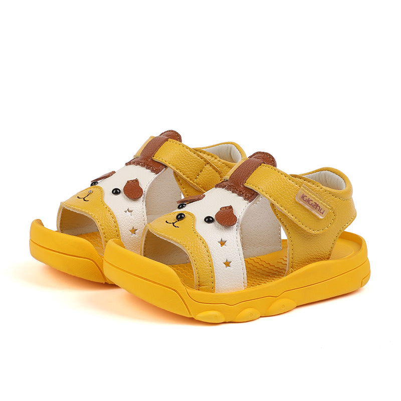 Baby Toddler Leather Sandals For Girls Toddlers Baby Children's Soft-Soled Baotou Shoes