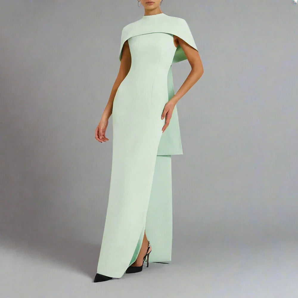 Women's Evening Gown Solid-color Slit Dress
