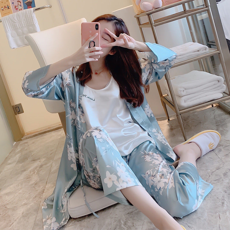 Three-piece suit pajamas