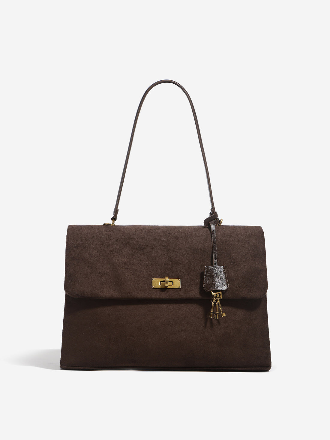 Autumn Winter Suede-Effect Large Tote Messenger Bag
