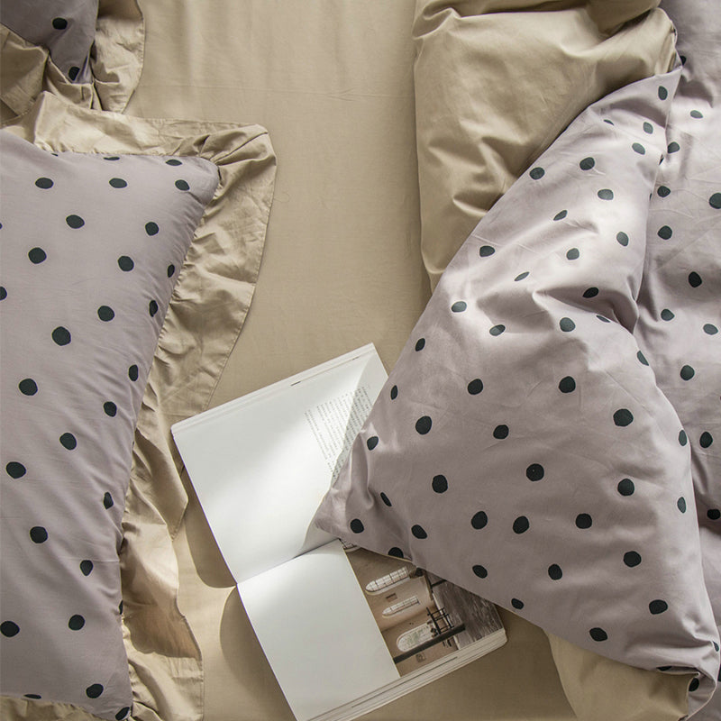 Korean Love Duvet Cover Sheet Princess Style Girl Heart Bed