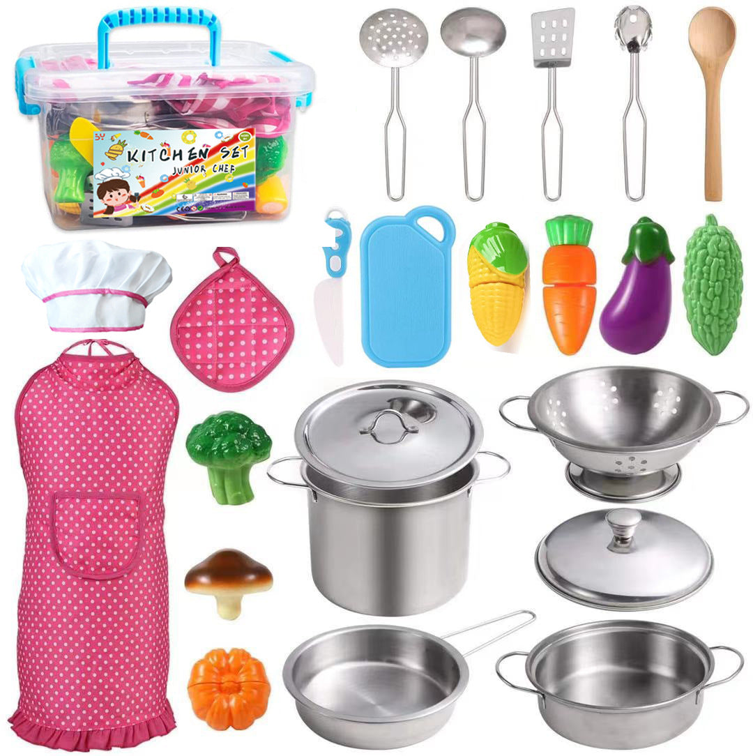 Children's Stainless Steel Mini Kitchenware Toy Set