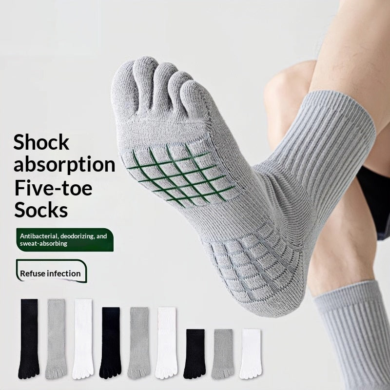 Solid-color Five-finger Socks Cotton Socks