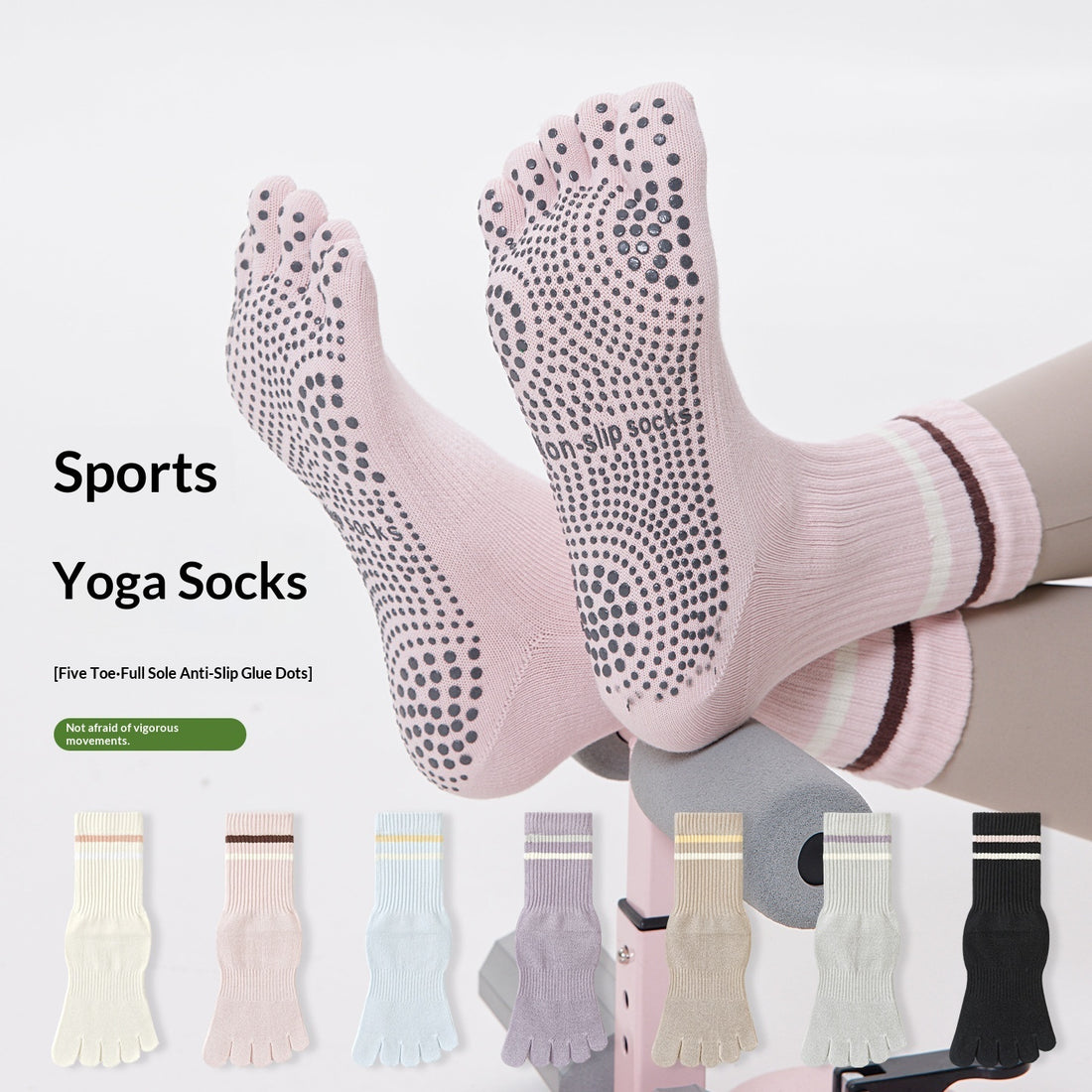 Gym Full-foot Non-slip Socks Five-toe Womens Available In Various Sizes