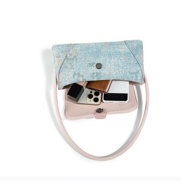 Chinese-style Embroidered Commuter Handbagshoulder Bag