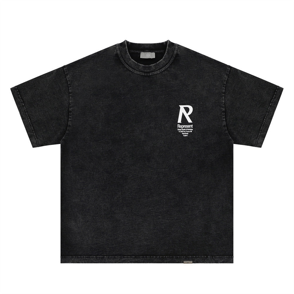 Printed Washed And Worn T-shirt For Men