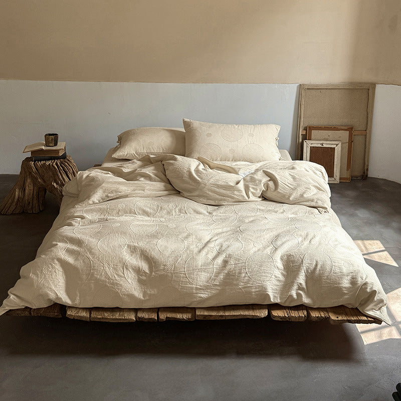Cotton-linen Gauze Duvet Cover Fitted Sheet Style