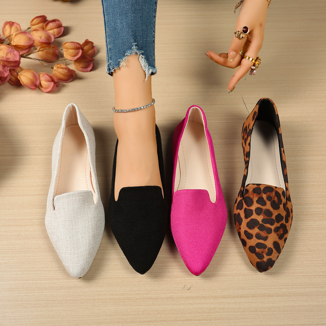 Casual And Versatile Leopard-print Lightweight Womens Shoes