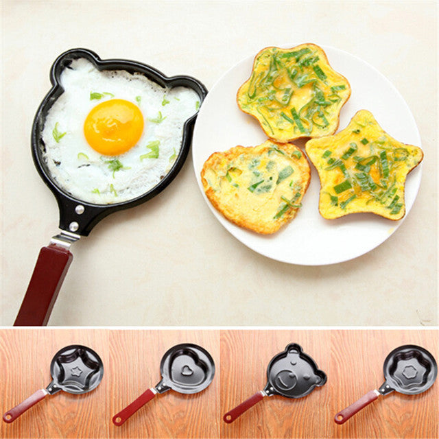 Mini Pancake Maker Cartoon Bear Heart Star Frying Pan Tools