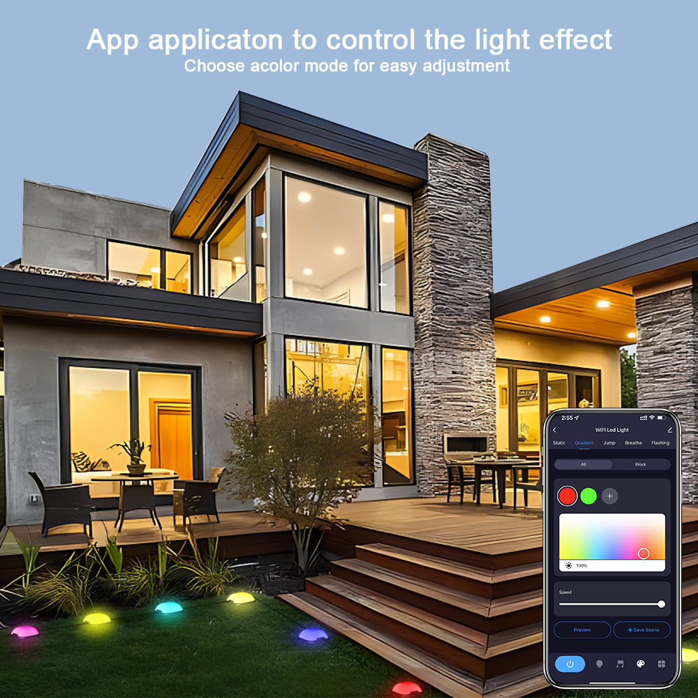 Outdoor Waterproof Illusion RGB Lawn Lamp