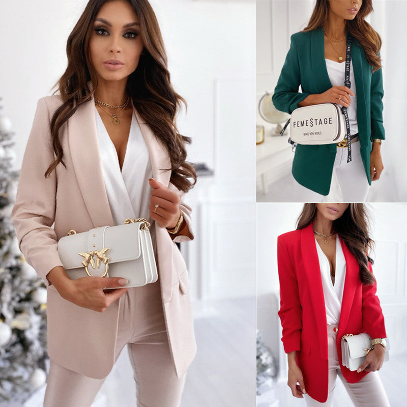 Winter New Ol Style Elegant Slim Fit Blazer Simple And Versatile