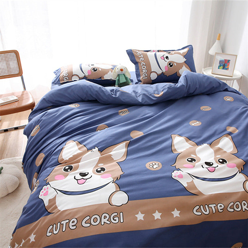 Brushed Skin-friendly Duvet Cover And Bed Sheet