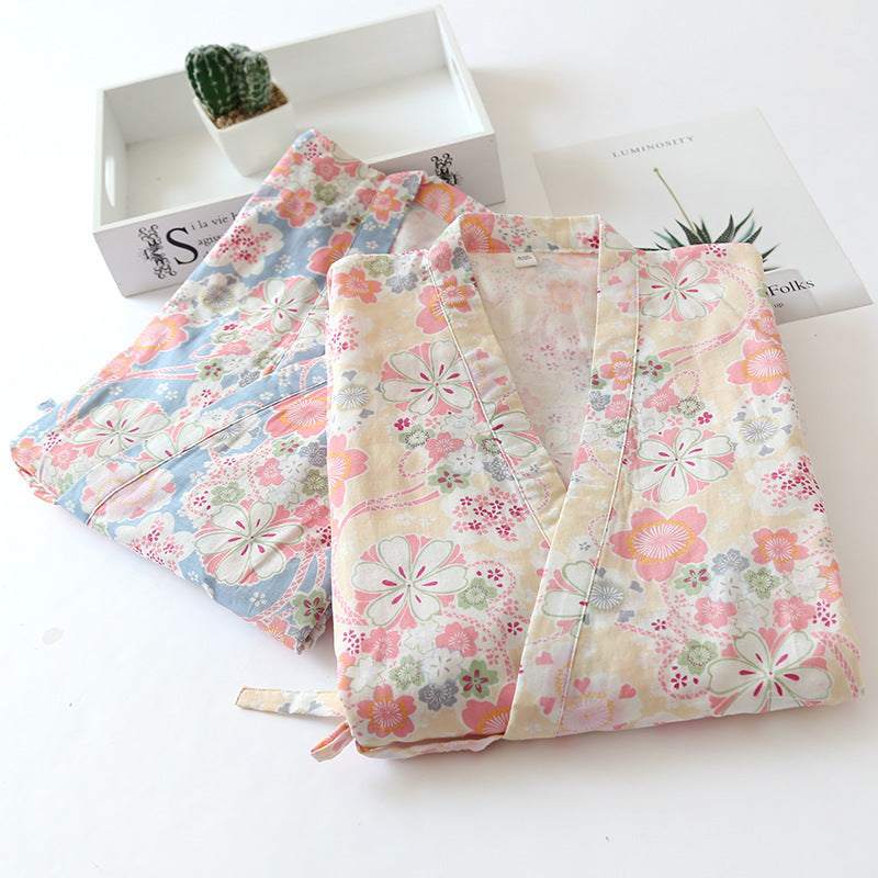 34 Sleeve Kimono Pajamas Ladies Two-piece Set