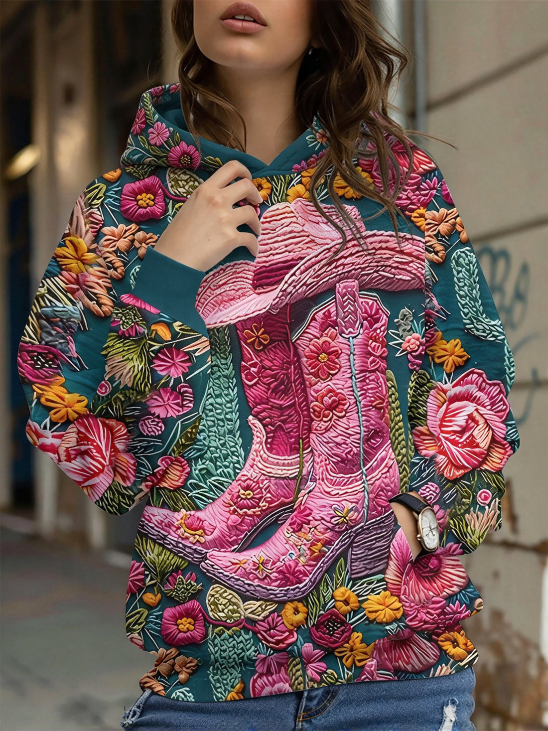New Autumn Casual Cross-border Ecommerce American Style 3D Digital Printing Hooded Sweatshirt
