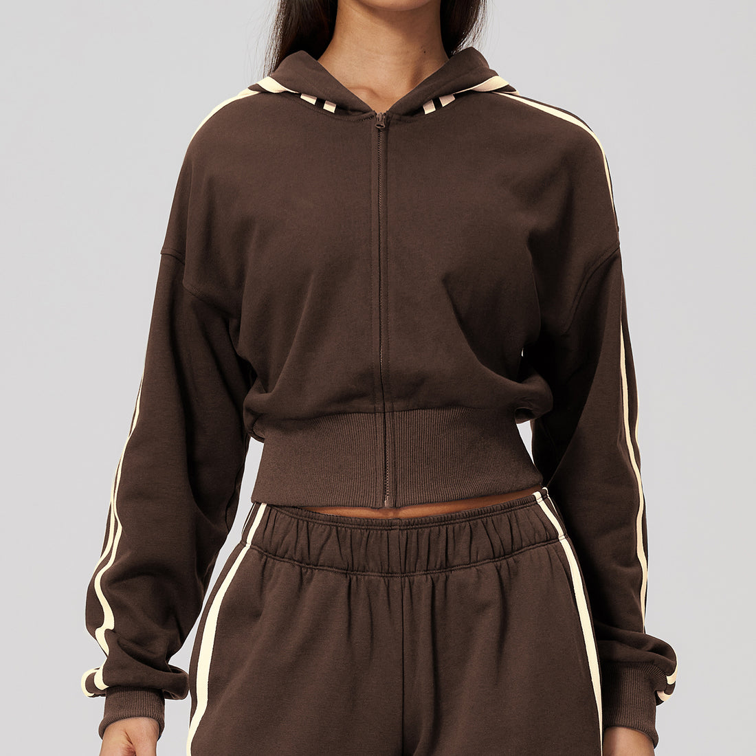 Womens Thickened Hooded Casual Short Jacket