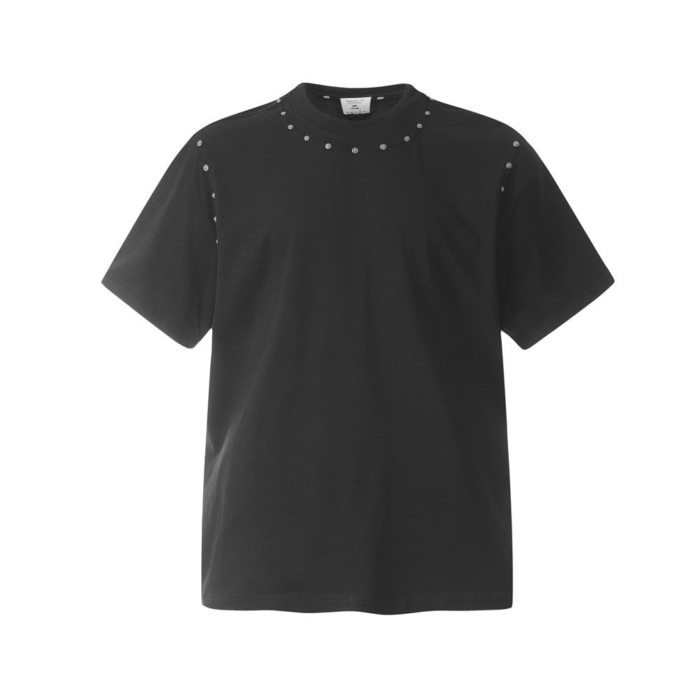 Metal Decorative Rivets T-shirt For Men