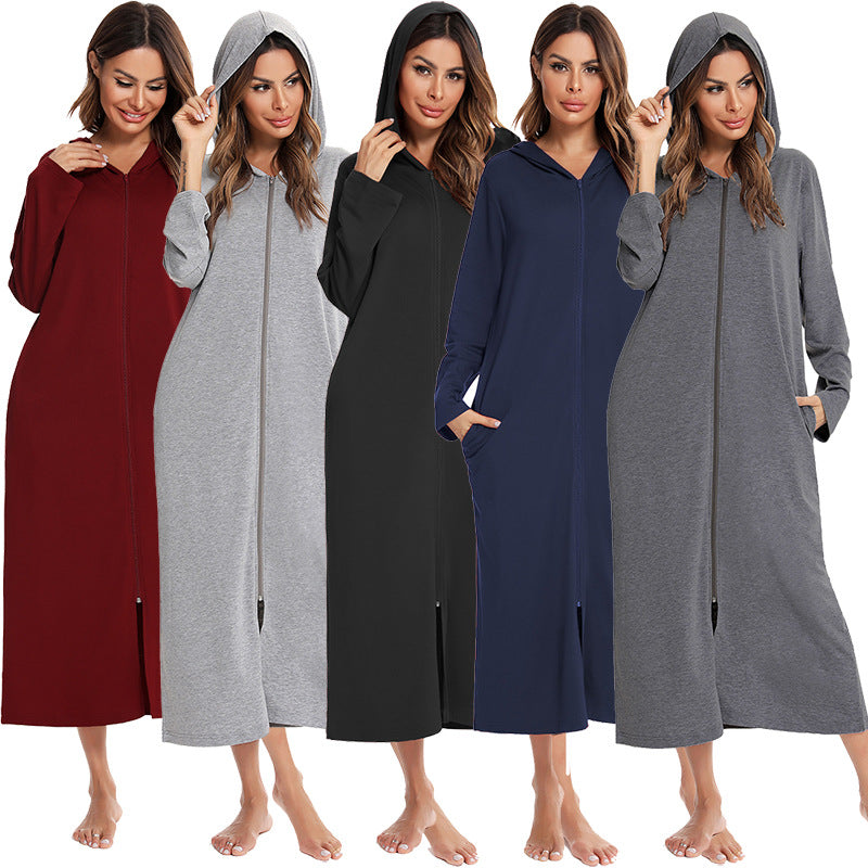New Autumn And Winter Pajamas Women's Home Nightdress